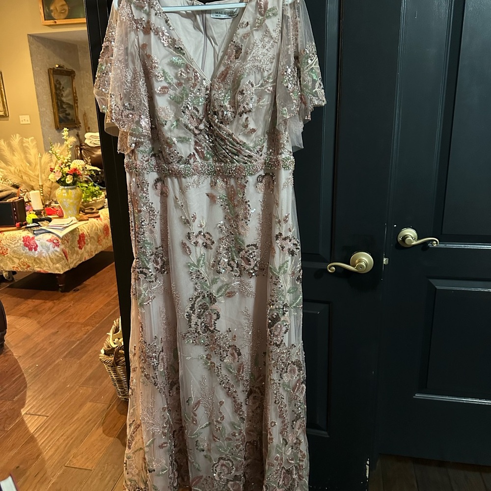 Mac Duggal Pink Sequin Gown